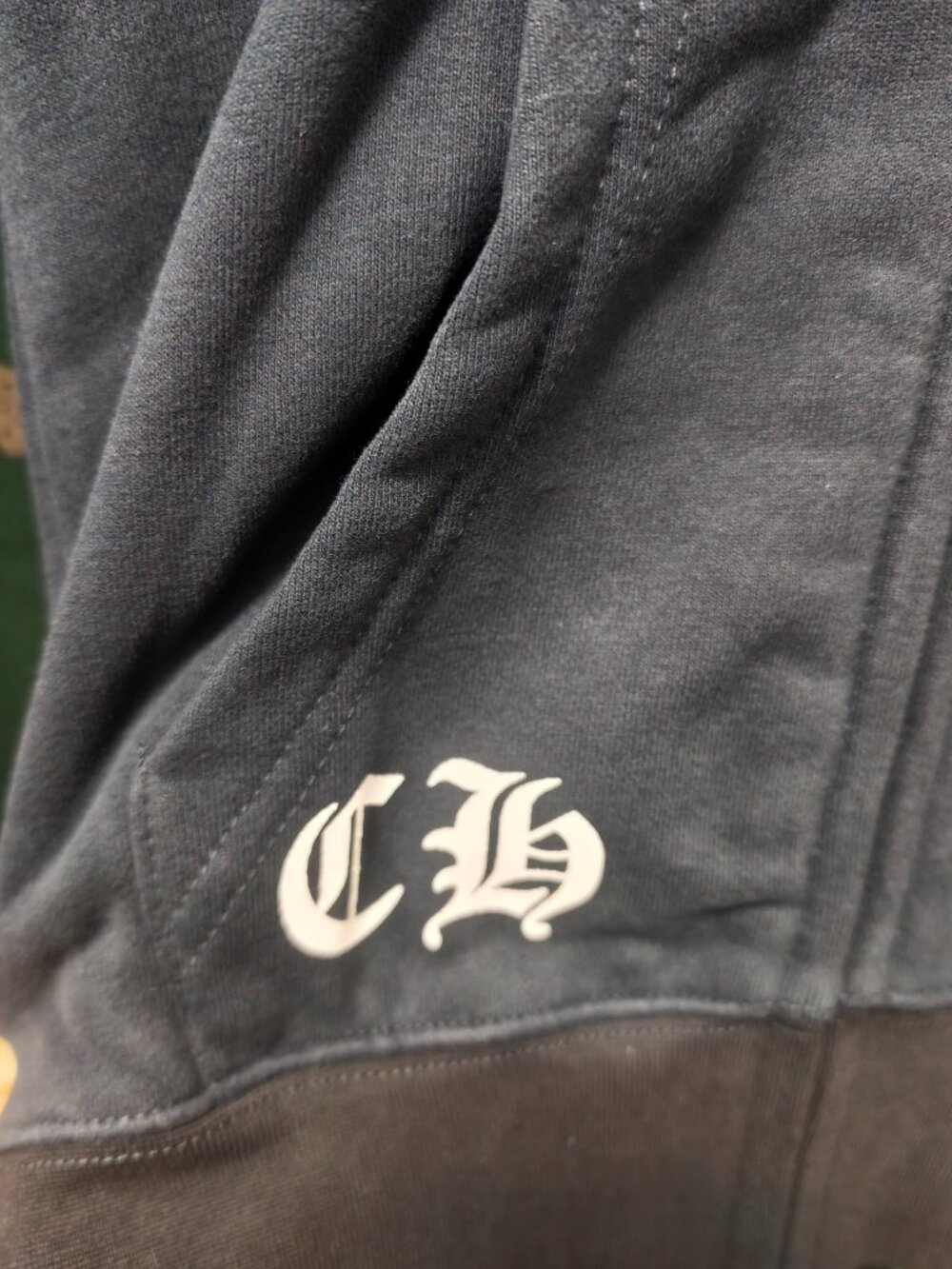 Chrome Hearts Black Full-Zip Hooded Sweatshirt with White Crest - Picture 4 of 10